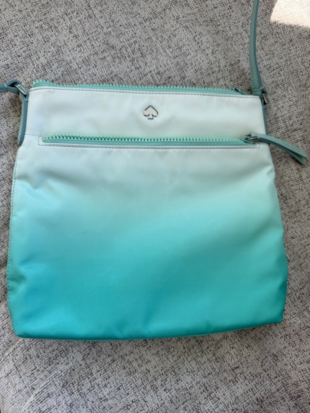 kate spade white to teal ombré crossbody bag